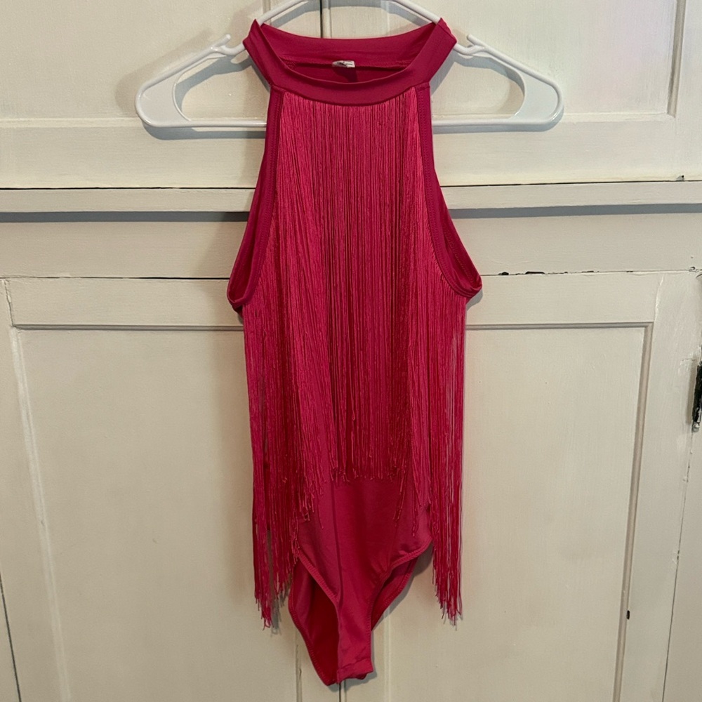 Amazon Fringe Halter Bodysuit